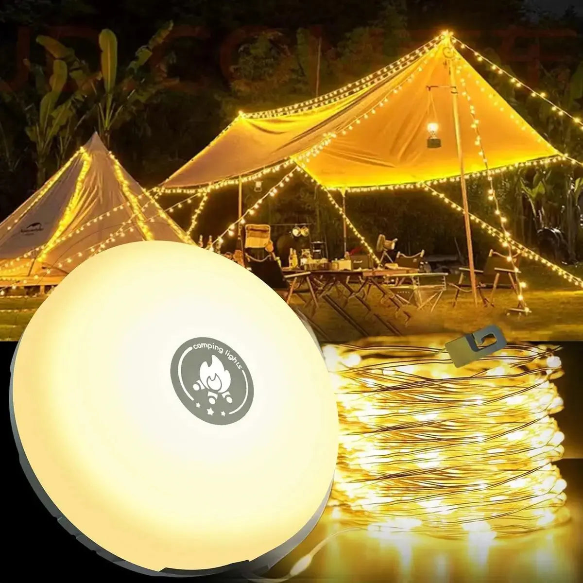 Campinglampe | Multifunktional | Wetterfest und Robust | Kunststoff
