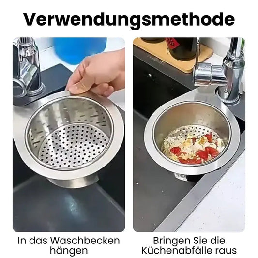 Spülsieb | Platzsparend | Verhindert Verstopfungen | Edelstahl