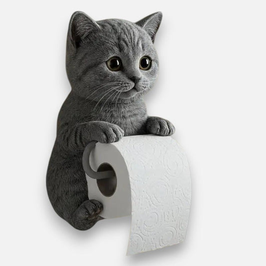 Toilettenpapierhalter | 3D Katzenform | Einfache Montage | Harz