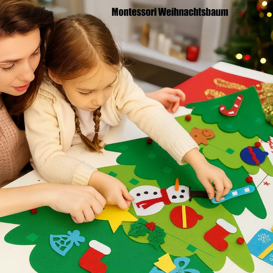 Montessori Weihnachtsbaum mit LED – Sicher & Lernspaß
