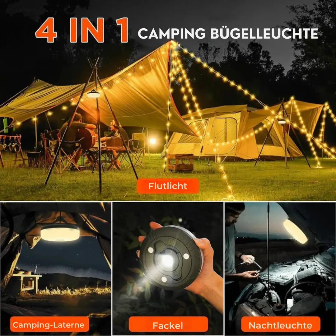 Campinglampe | Multifunktional | Wetterfest und Robust | Kunststoff