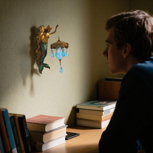 Wandleuchte Meerjungfrau | Barockstil mit warmem Lichtschein