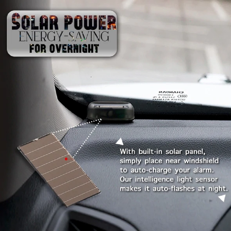 Solar-Alarmlicht für Auto mit LED-Blinkfunktion
