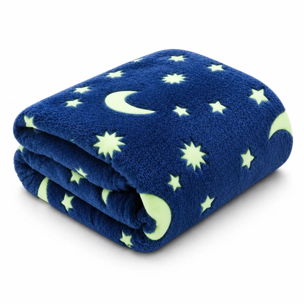 Kinderdecke, im Dunkeln leuchtend, weiches Flanell-Fleece