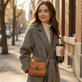 Crossbody-Tasche aus Leder mit Magnetverschluss