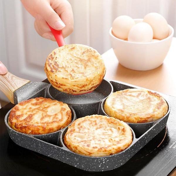 Omelette-Pfanne mit 4 Mulden – Antihaftbeschichtung