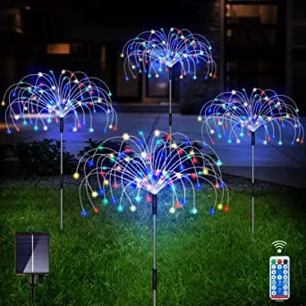 Solar-Gartenleuchten Feuerwerk-Optik mit 120 LEDs