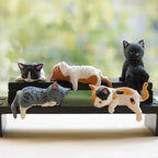 Mini Katzen Figuren Set mit 5 verschiedenen Posen