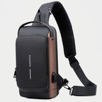 Sling Bag mit USB-Ladeanschluss aus Oxford-Gewebe