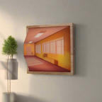 3D LED Wandleuchte mit Sichteffekten