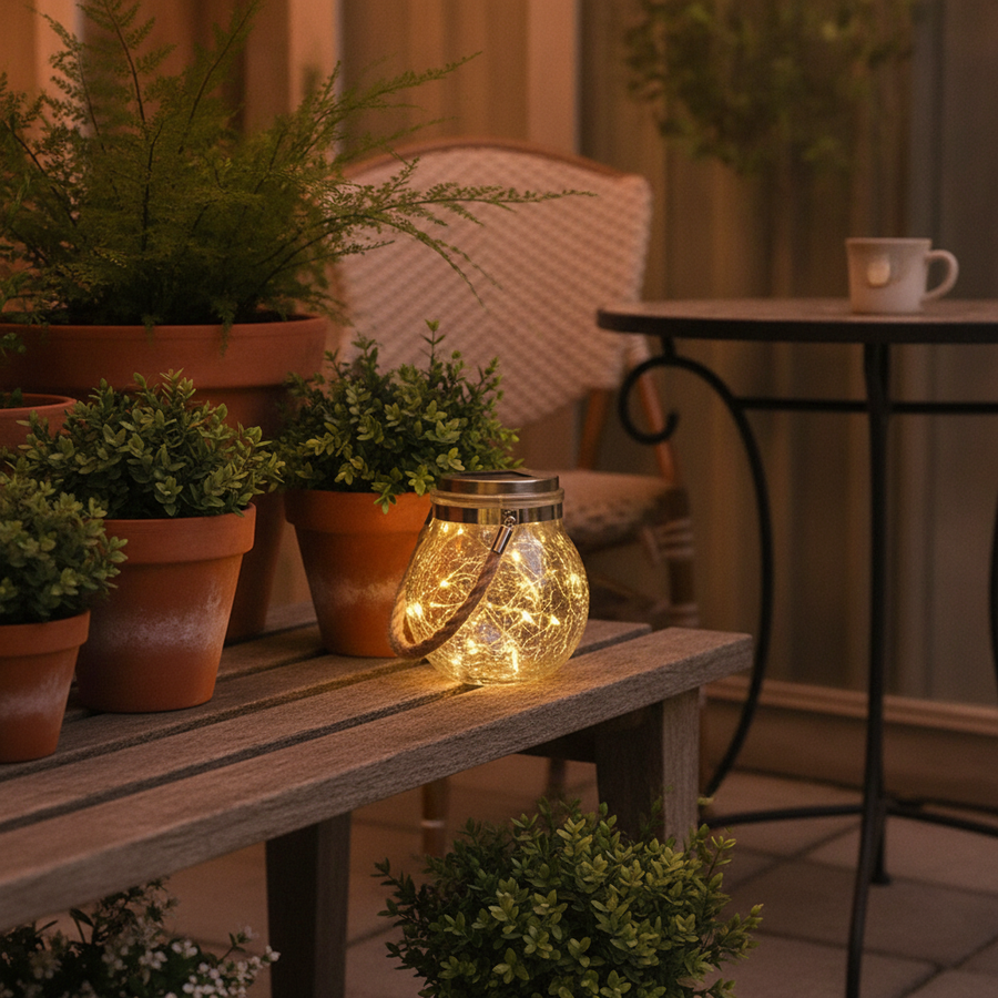 Solar-Gartenleuchte mit Crackle-Glas — product_feature_cards.image_1