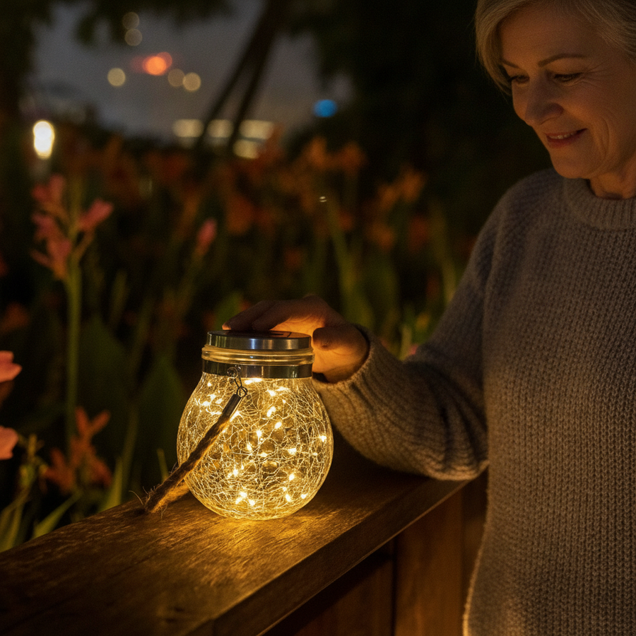 Solar-Gartenleuchte mit Crackle-Glas — product_feature_cards.image_2