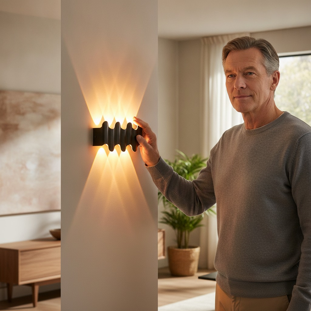Aluminium Wandleuchte mit LED-Lichtakzent — founder_testimonial.right_image
