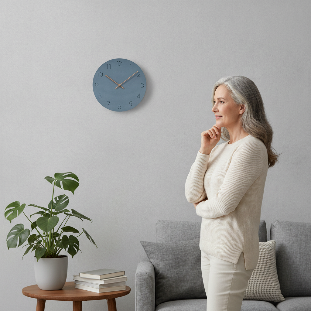 Wanduhr skandinavischen Stil – Lautlos mit Walnusszeiger — founder_testimonial.right_image