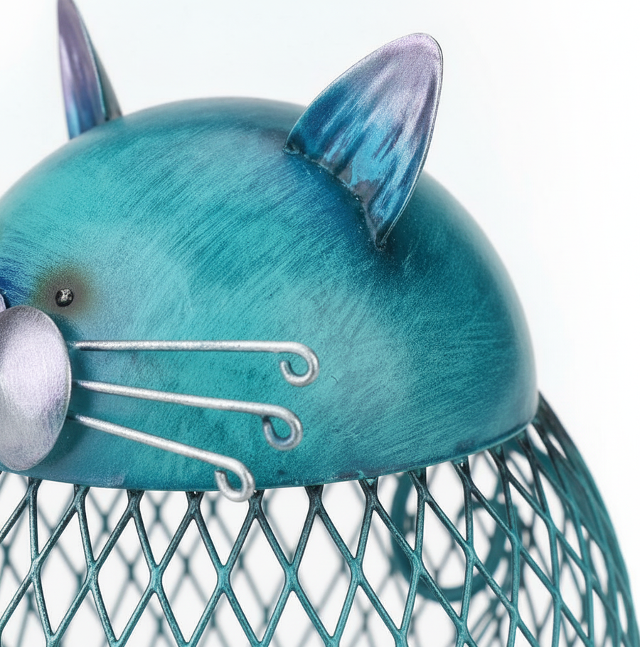 Katzen-Spardose aus Eisen mit Gitterkörper — product_feature_cards.image_3