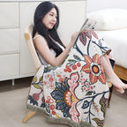 Baumwoll-Handtuch mit floralen Motiven