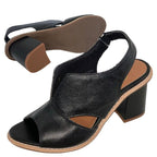 Ledersandalen mit Absatz und Komfortfussbett