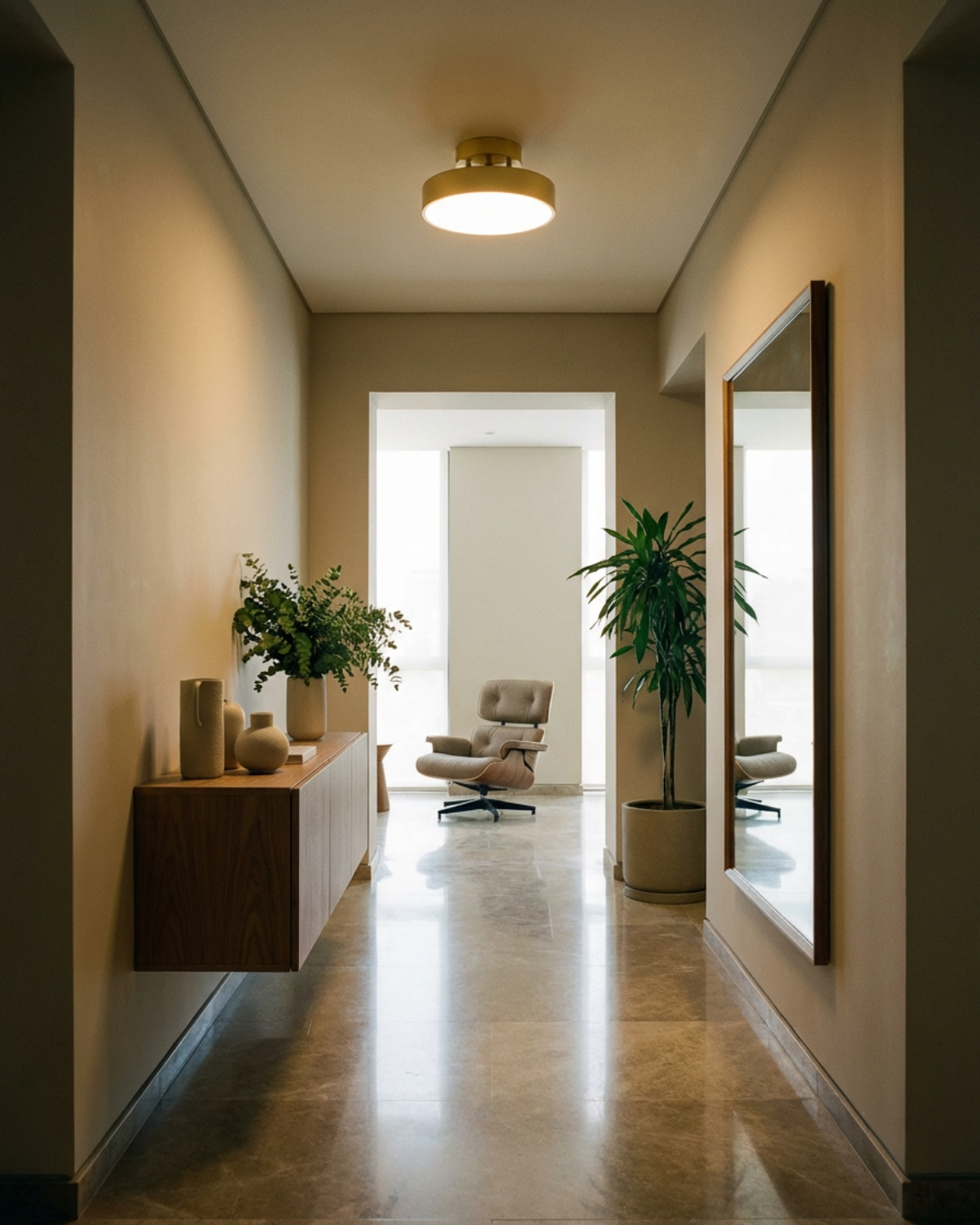 LED-Deckenleuchte rund mit dimmbarem warmweissem Licht