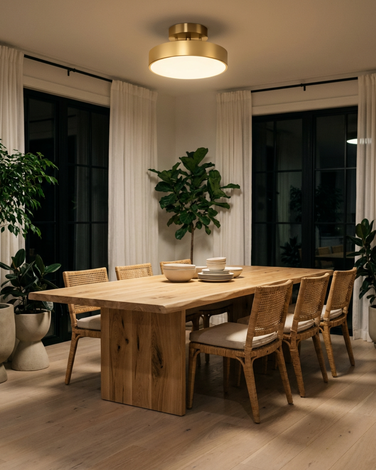 LED-Deckenleuchte rund mit dimmbarem warmweissem Licht