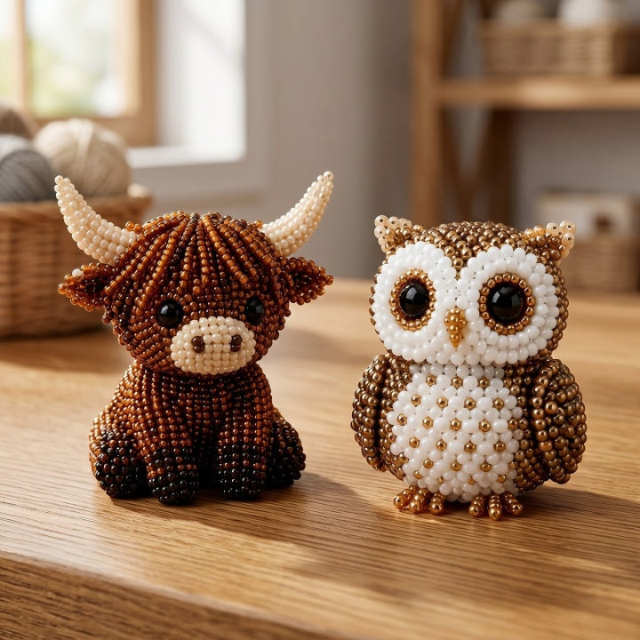 3D-Perlen-Bastelset Tierfiguren zum Selberfädeln