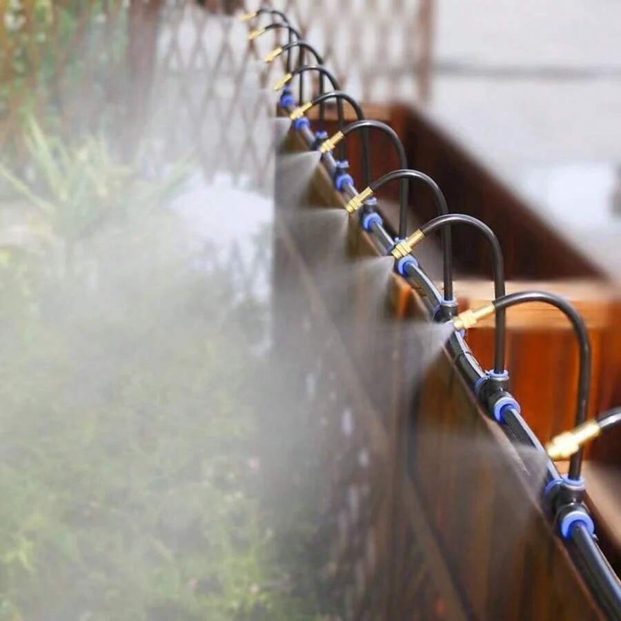 Garten-Vernebelungssystem 20 m mit 20 Messingdüsen