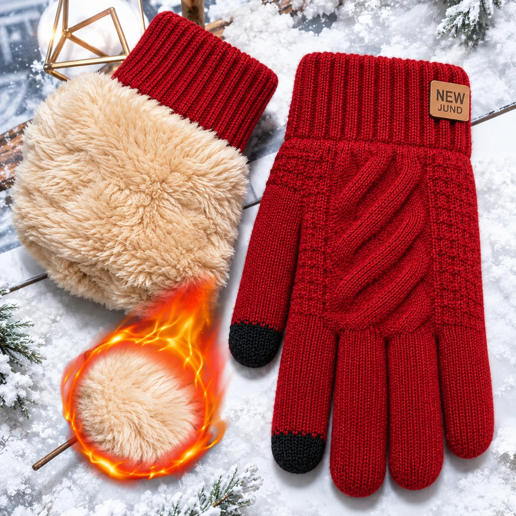 Thermo-Fleece Handschuhe mit Touchscreen-Spitzen