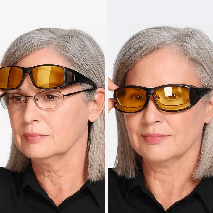 Nachtfahrt-Überbrille mit polarisierten Gläsern