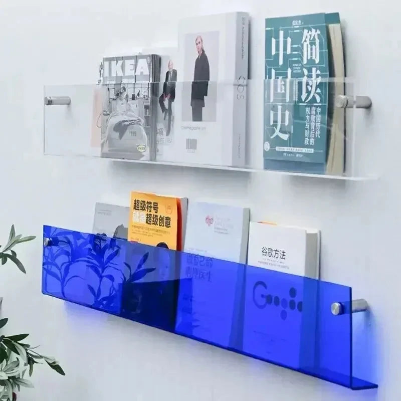 Wandregal für Bücher, Zeitschriften und Schallplatten, wandmontierbar