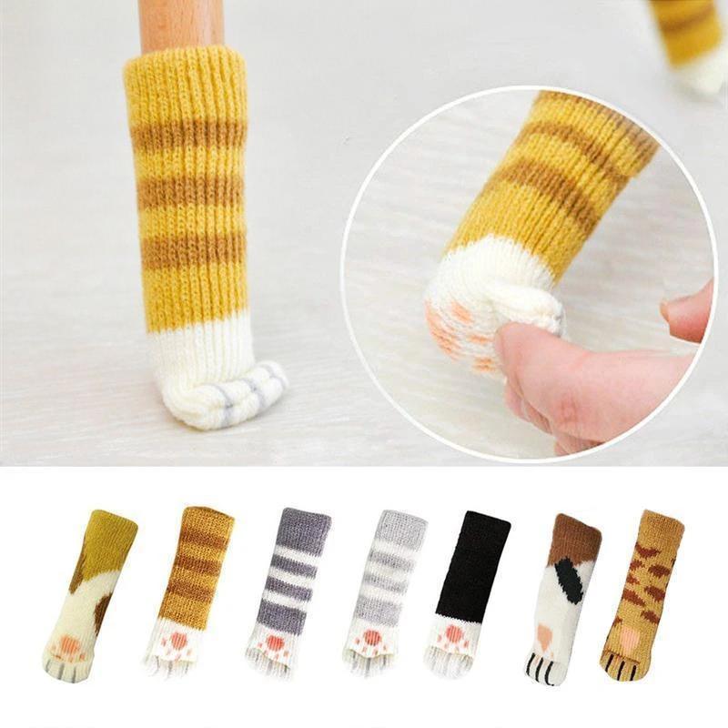 Stuhlsocken mit Katzenpfoten-Design – Bodenschutz