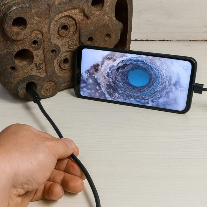 Endoskop-Kamera USB mit LED-Beleuchtung und IP67-Schutz