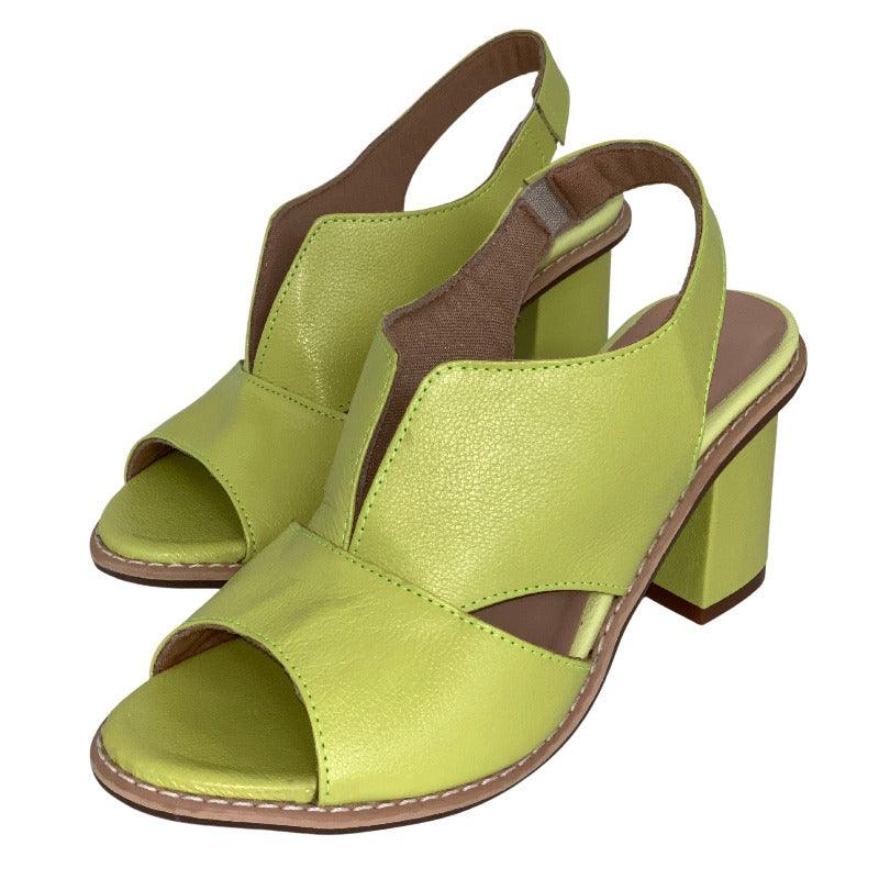 Ledersandalen mit Absatz und Komfortfussbett