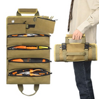 Werkzeugrollentasche mit 6 Fächern und abnehmbaren Taschen