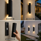 LED-Wandleuchte, zylindrisch mit diffusem Licht, Metall und Acryl