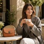 Crossbody-Tasche aus Leder mit Magnetverschluss