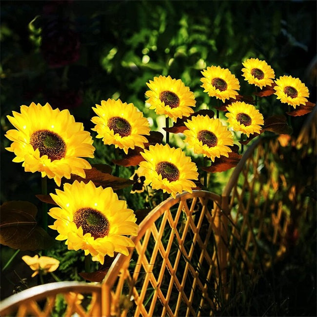 Solar Sonnenblumen-Gartenleuchten mit 6 Blüten