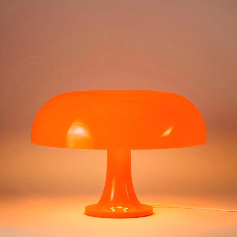 Pilz-Tischleuchte, dimmbar mit drei Lichtfarben, USB, Retro-Design