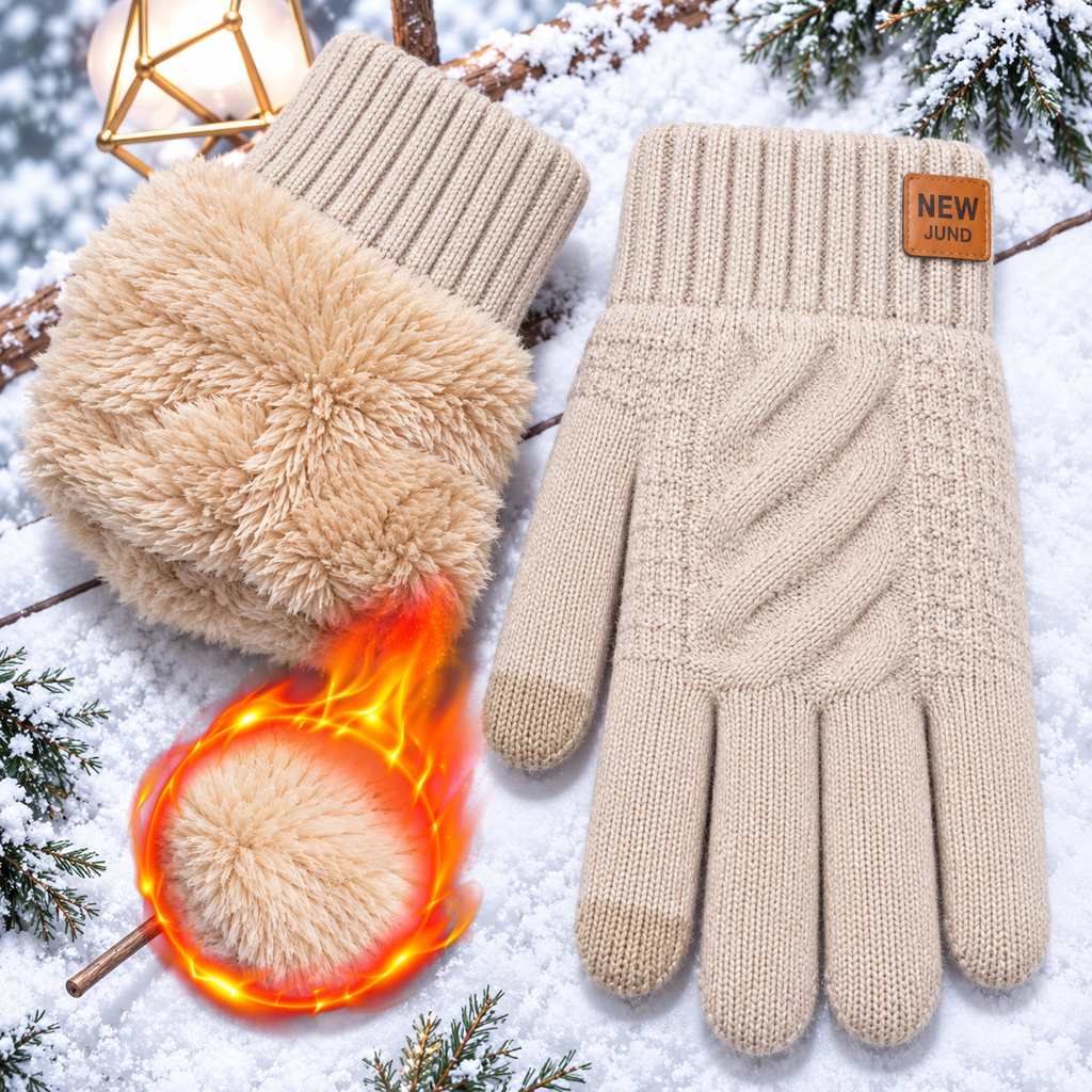 Thermo-Fleece Handschuhe mit Touchscreen-Spitzen