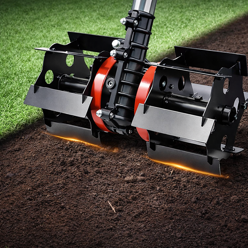 Gartenkultivator mit Rad-Hebel-System aus Stahl