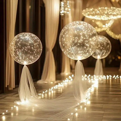 LED-Luftballons in Warmweiß – Stilvolle Lichtdekoration für besondere Anlässe (10er-Set)