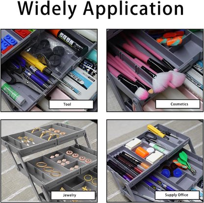 3-stufiger Schubladen-Organizer | Erweiterbar & langlebig aus Kunststoff