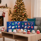 Adventskalender mit 24 Mini-Plüschfiguren zum Sammeln, je ca. 6,35 cm