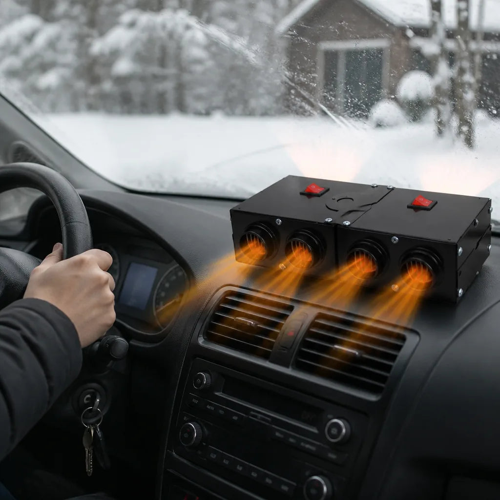 Auto-Heizlüfter 12 V zum Enteisen der Windschutzscheibe, 500 W, Keramik-Heizelement