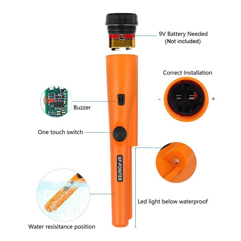Metalldetektor Pin-Pointer – Handheld-Suchgerät mit LED-Licht