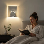 LED-Wandleuchte mit 360° drehbarem Licht und beidseitigem quadratischem Lichteffekt, wasserabweisend