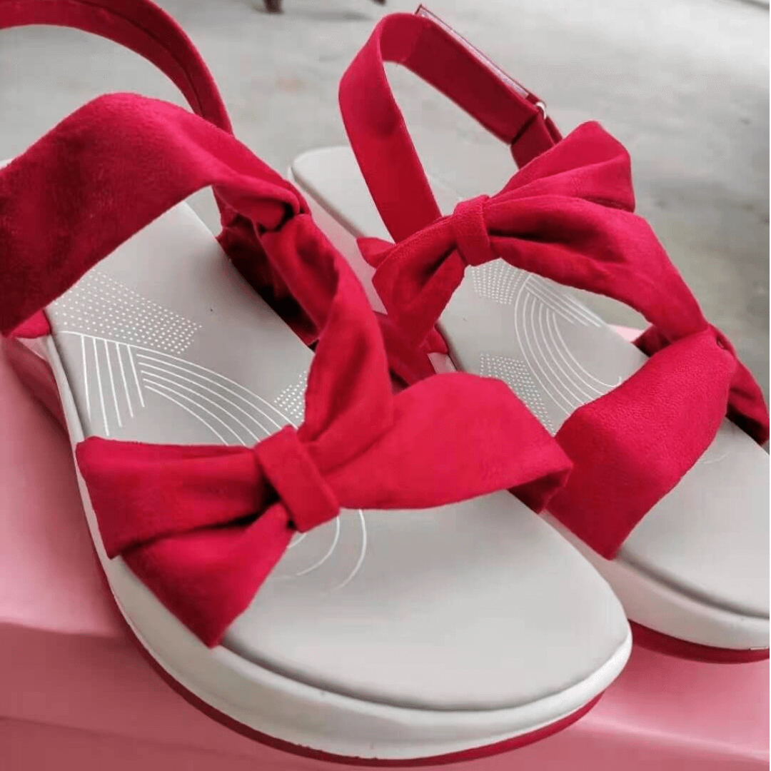 Komfort-Sandalen mit Schleife – rutschfest und leicht