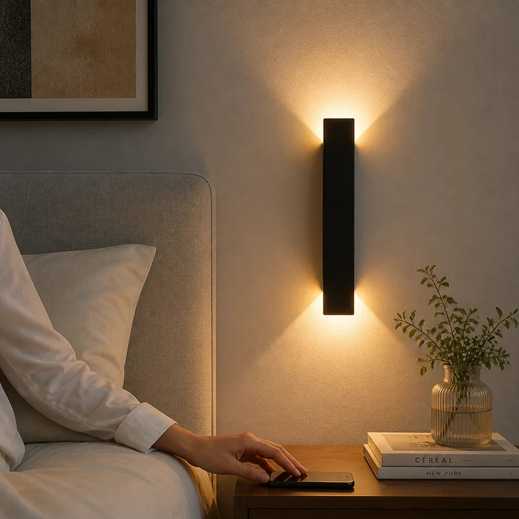LED-Wandleuchte, zylindrisch mit diffusem Licht, Metall und Acryl