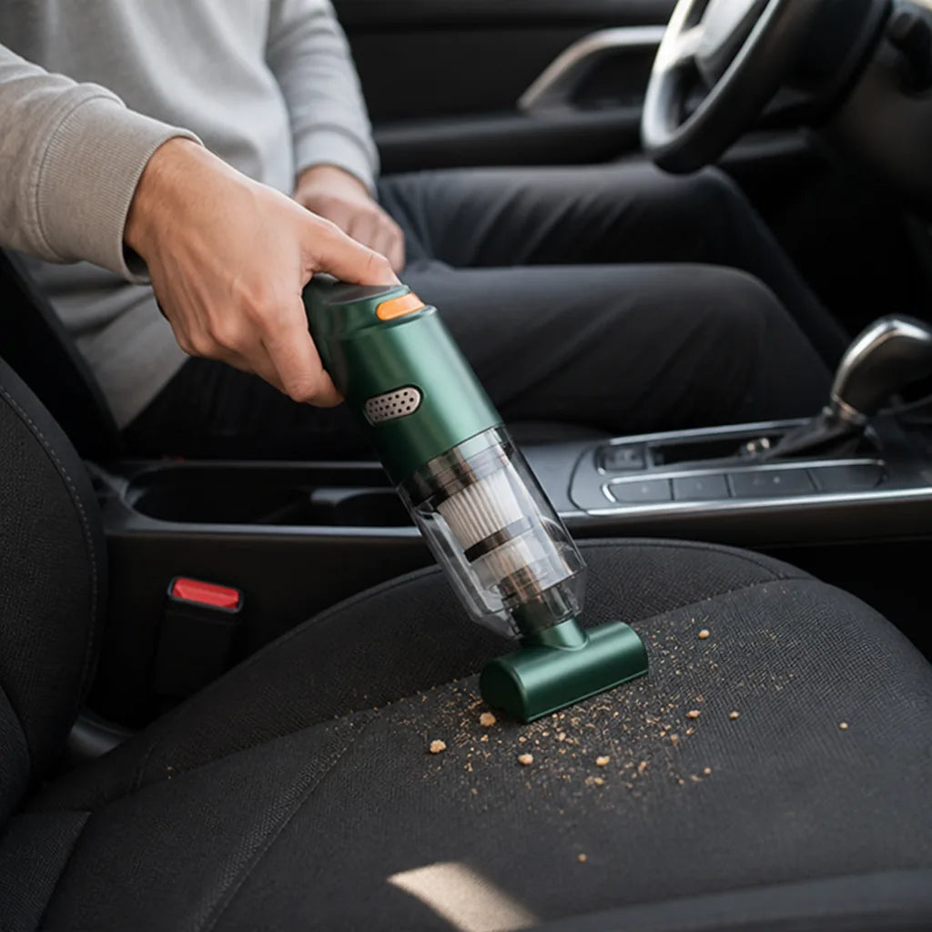 Akku-Handstaubsauger kabellos für Auto und Zuhause, 10.000 Pa, 4.000-mAh-Akku, 30 Minuten Laufzeit