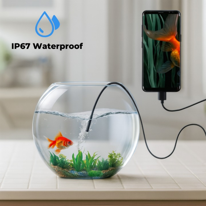 Endoskop-Kamera USB mit LED-Beleuchtung und IP67-Schutz