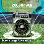 Solar-Ventilator mit Powerbank und LED-Beleuchtung