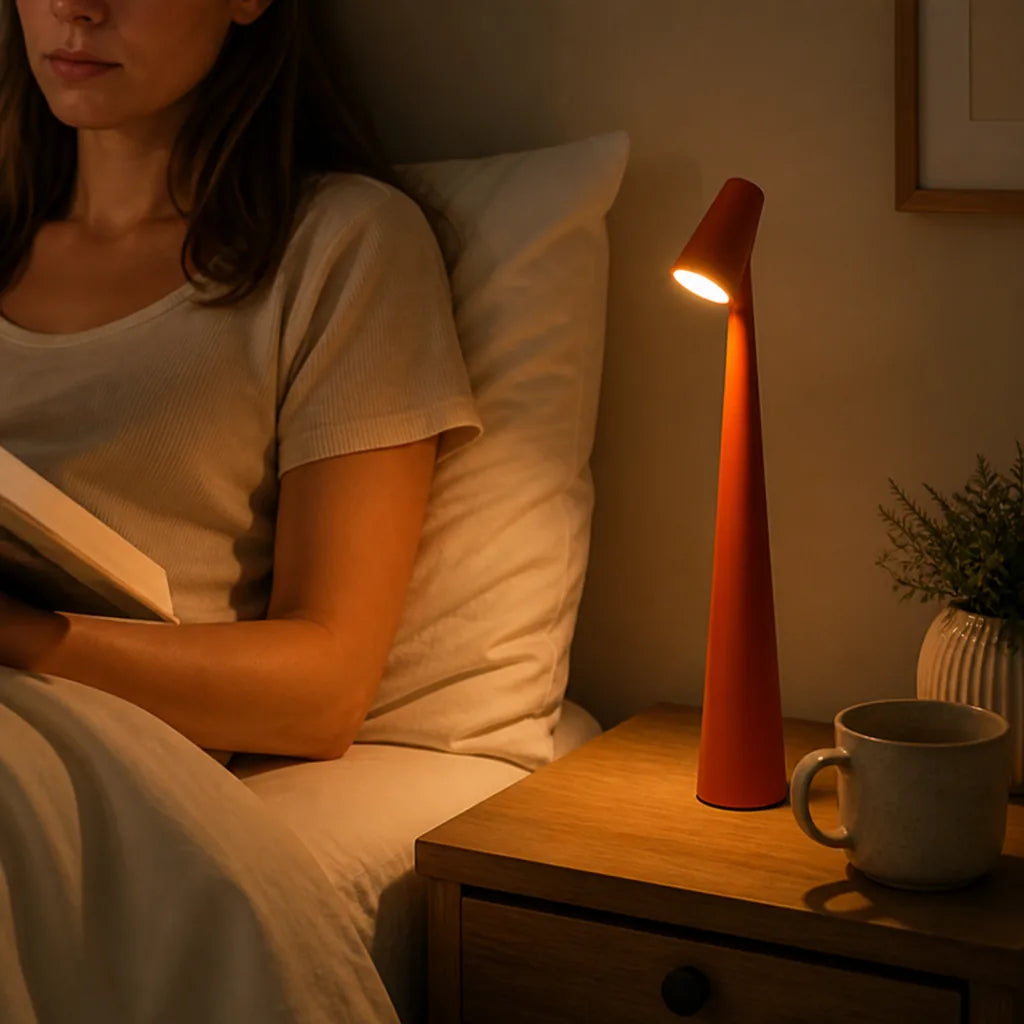 Akku-Tischlampe aus Aluminium, kabellos mit 3-stufigem Touch-Dimmer und USB-Aufladung